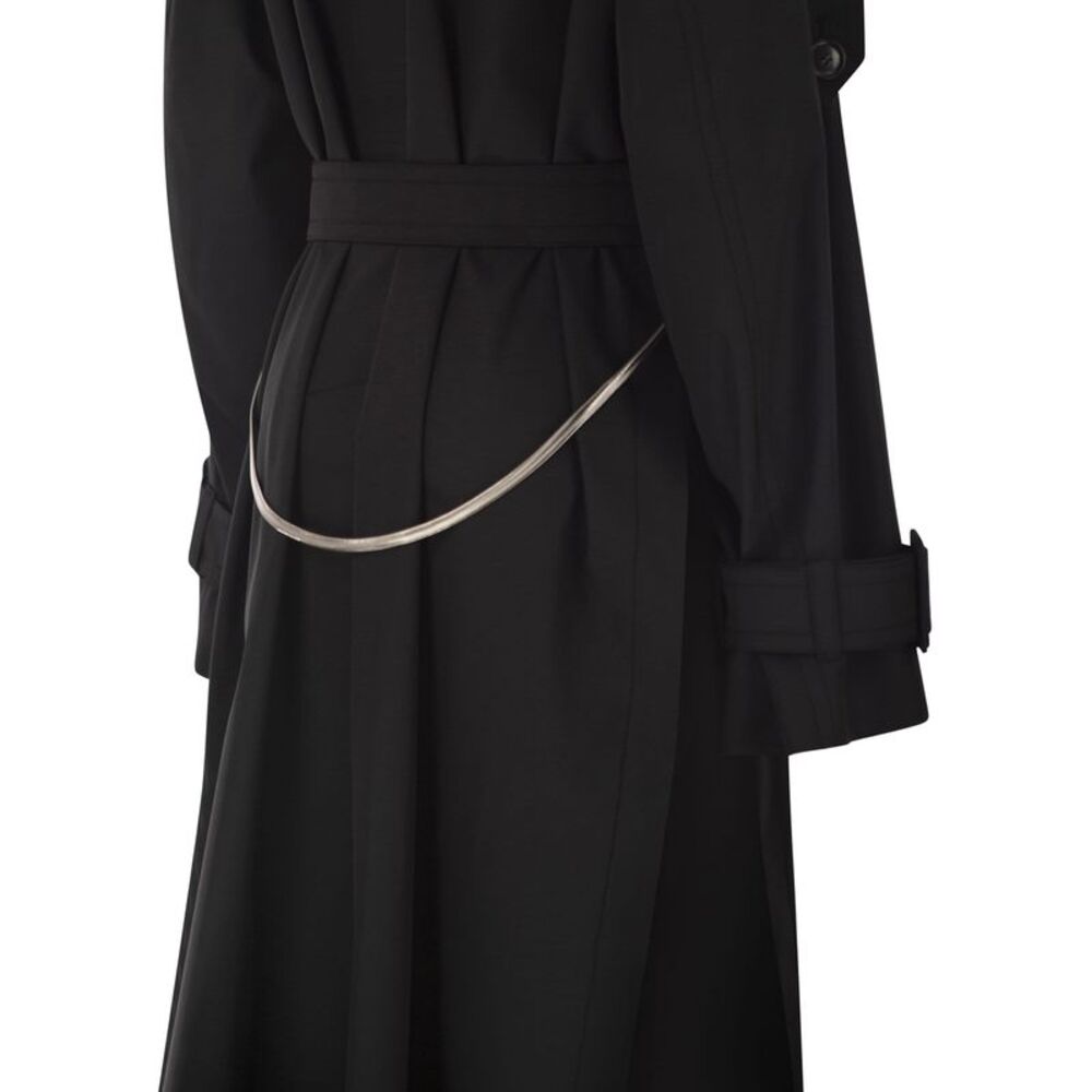 Sportmax Women Spxgocce - Long Trench Coat In Water-Repellent Twill - Picture 4 of 4